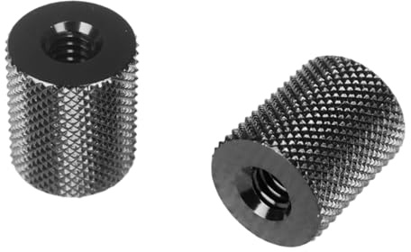 2Pieces Machined 1 / 4inch to 3 / 8inch Threaded Adapter for Studio Lighting Monitor Mount Selfie Stick Camera Tripod Mount
