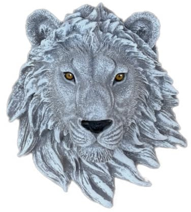 stoneandstyle Wandrelief Löwenkopf aus Steinguss – frostfest & wetterfest – Löwe Wanddekoration für Garten, Terrasse & Hauswand