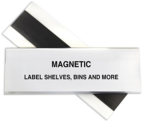 C-Line HOL-DEX Magnetic Shelf/Bin Label Holders, Side Load, 2 x 6, Clear, 10/Box