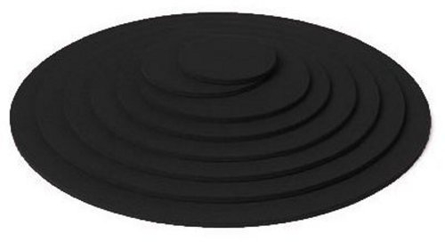 Hey Sign Untersetzer rund, ca 16 cm, Schwarz 02, Stärke 5 m