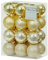 Premier Pack of 24 6cm Champagne Gold Shatterproof Baubles