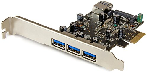 StarTech.com 4 Port PCI Express USB 3.0 Karte - 4-fach PCIe USB 3.0 Schnittstellenkarte - 3 Externe und 1 Interner Anschluss