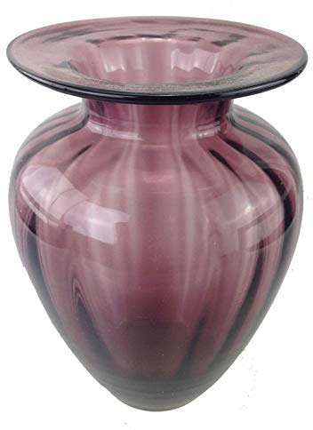 Dekovase Glasvase Vintage Vase Glas Retro Tischvasche (21 cm, lila)