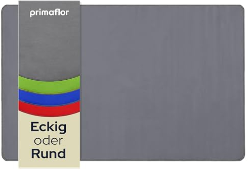 Primaflor Kinderteppich Einfarbig - SITZKREIS - Grau - 100x150 cm - Velour-Kurzflor-Teppich für Kinderzimmer, Kindergärten und Schulen - Hochwertiger Spielteppich