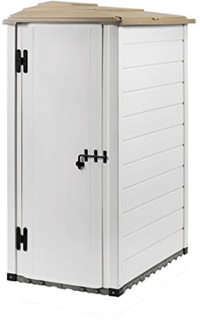 Toskana Evo V50.15.011 Gartenhaus, Weiß / Braun, Außenmaß: 88 x 132 x 195 cm