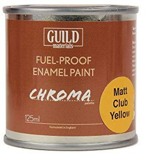 Gloss Enamel Fuel-Proof Paint Chroma (125ml Tin) (Matt Cub Yellow)