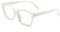 FEISEDY Klassische Brille Rechteckig Klare Linsen Dicker Brillenfassung für Damen Herren B2461