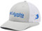 Columbia, Netz-Baseballkappe mit PFG-Logo, Unisex, grau, weiß, leuchtendes Blau, Marlin, Größe XXL