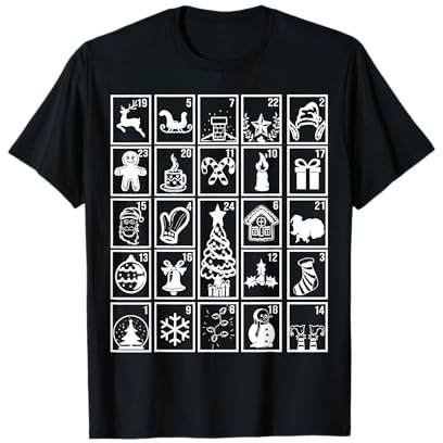 Adventskalender Weihnachten Advent Geschenk T-Shirt