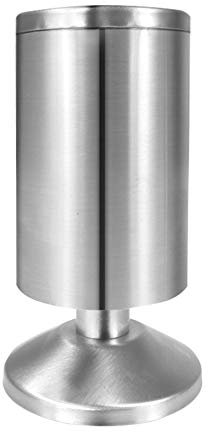 JRPT Pieds de meubles 4Piece,Pieds De Table L'Acier Inoxydable,La Colonne Brut 5Cm,Muet Ne Pas Blesser Le Sol Belle/argent / 15cm