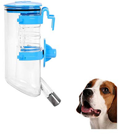 Dog Cat Automatic Water Dispenser 350ml No-Drip Pet Water Bottle Gravity Hanging Water Drinker Feeder for Crate Cage Kennel for Small Medium Puppy Dog Kitten Rabbit Hamster