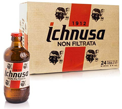 BIRRA ICHNUSA NON FILTRATA - Cartone da 33 CL (24 Bottiglie)