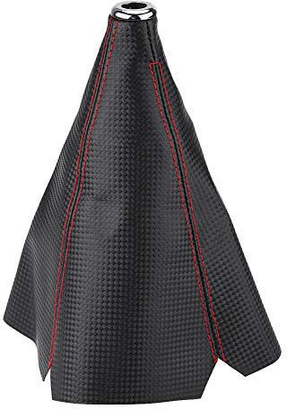 Cubierta bota de la polaina, Tapa de la perilla del cambio de marchas, Tapa antipolvo Estilo de fibra de carbono universal Cubierta de la perilla de la palanca de cambios de cuero de la PU Puntad