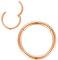 Anneaux de nez de 14 g pour homme et femme - Anneau de nez de 13 mm - Calibre 14 - Or rose - Anneau à charnière pour septum - Acier chirurgical 316L - Boucles d'oreilles pour cartilage, hélix, lobe