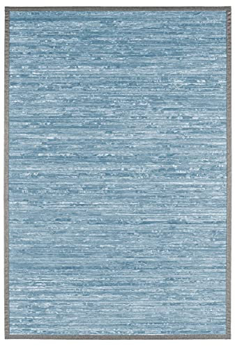 andiamo Tapis en Bambou antidérapant pour l'extérieur et l'intérieur - 100% Bambou Naturel - Convient comme Tapis de Sol et Tapis de Yoga - Couleur : Gris - Dimensions : 133 x 190 cm