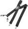 DonDon Hosenträger Herren extra stark kariert schwarz 3,5 cm Hosenträger Herren breit in Y-Form lang - Starke Clips passend für Anzug Jeans Chinos Vintage Rockabilly Suspenders