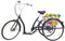 Futchoy 26 Zoll Dreirad für Erwachsene, 6 Gänge Fahrrad, 3 Räder Cityräder mit Einkaufskorb, Schwarz（Montage Nötig）