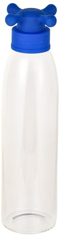 Botella de agua 500ml borosilicato tapa azul de grifo colección Rainbow