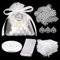 BETESSIN 50er Set Lebensbaum Mitgebsel - inkl. 50 Lebensbaum Charms Anhänger, 50 Organzasäckchen und 50 Plastiktüten - Gastgeschenke zur Hochzeit, Kommunion, Konfirmation, Taufe uvm.