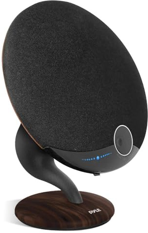 Pyle Portable Bluetooth Gramophone Speaker w/Super Bass Sub Stereo Sound - 2.1 HI-FI Wireless Streaming, Connects 2 via TWS BT Function, AUX, Built in DSP, Touch Control, Artistic Design - PGMSP100