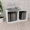 Festnight Schallplatten Aufbewahrung Plattenregal Schallplatten-Aufbewahrungsbox Schallplattenregal Schallplatten Schrank Schallplatten Aufbewahrung Wand Weiß 71×34×36 cm Spanplatte