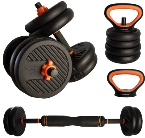 Muskeltrainingsset - Kettlebell Barbell Hantelscheiben Dumbbell Push ups