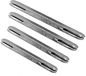 7mm Split Spindle Bar 100mm to 140mm Solid Steel Silver Metal Spindles for Windows UPVC and Door Handle (7mm x 110mm)