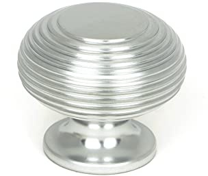 From the Anvil Satin Chrome Beehive Cabinet Knob 40mm