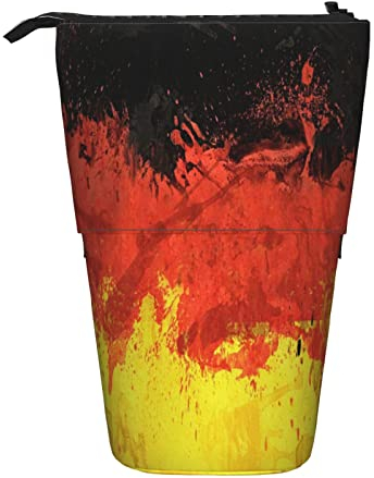 Teleskopisch Mäppchen Vintage Retro Deutschland-Flagge Federmappe Langlebig Stifthalter Multifunktions Stiftemappe Für Schul Jungen Mädchen