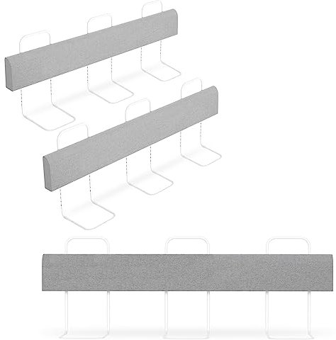 Yakimz 3X Bettgitter für Kinder 180cm, Bettschutzgitter 5-Loch Höhenverstellbar, Rausfallschutz Bett, Kinderbettgitter, Babybettgitter Sicher, Einfach zu Montieren, Grau