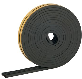HELPMATE – Dichtungsband selbstklebend für Fenster & Türen – Fensterdichtung/Türdichtung zum Isolieren von Spalten mit 2 bis 3,5 mm Breite – Dichtband 9 x 4 mm (E-Profil | 18 Meter | Schwarz)