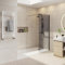 NRG 800 x 1950mm Walk in Shower Enclosure 8mm Smoked Easy Clean Glass Wet Room Screen Panel