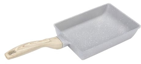 HEMOTON Antihaft Pfanne Aus Bratpfanne Für Küche Und Camping Mit Rutschfestem Holzgriff Für Gleichmäßige Hitze Beim Braten Backen Und Kochen