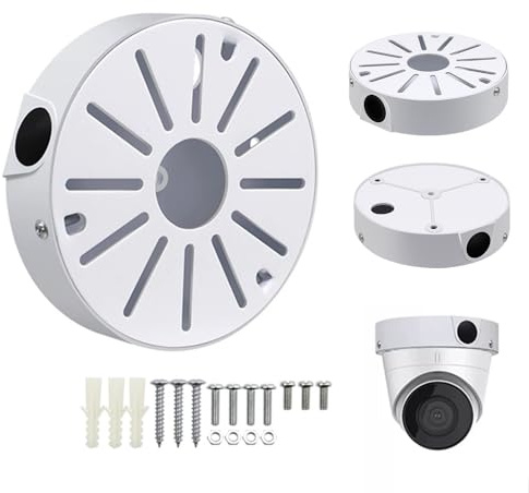 GledeYeTec CCTV-Kamera-Anschlussdose aus Aluminiumlegierung, universeller Dome-Kamera-Montageadapter, kompatibel mit Duahua IP-Kamera, Arlo Solarpanel, Außen-/Innen-Elektrobox