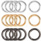 XCSJ 15 Stück Runde Karabiner 39mm Sehr Robust Zinklegierung Runde Karabiner Ring Karabinerhaken Rund Karabiner Rund O Ring für Schlüsselanhänger, Tasche, Schmuck, Diy Handwerk Machen (3 Farben)
