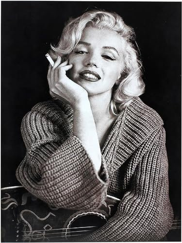 KUSTOM ART Dekoratives Wandposter Serie Hollywood Star Marilyn Monroe Kunstdruck auf beschichtetem Papier 40 x 30 cm ohne Rahmen