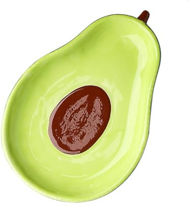 TOPBATHY Plato De Cerámica Verde Con Forma De Aguacate Plato Para Ensalada Postre Fruta Aperitivo 6 5 Pulgadas Versátil Para Ocasiones Especiales