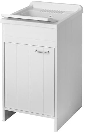 Bonussi Mobile Lavatoio in PVC 45x50x85cm 1 Anta Forlani Honest Bianco