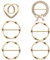 Giantree T Shirt Clip Schnalle, 6 Stück Schal Ring Clip Ring, Runder Schnalle Gürtelschnalle Damen Shawl Buckle Legierung Schal Clips Seitliche Taille Kleidungsspanner für Seidenschals Kleider(Gold)