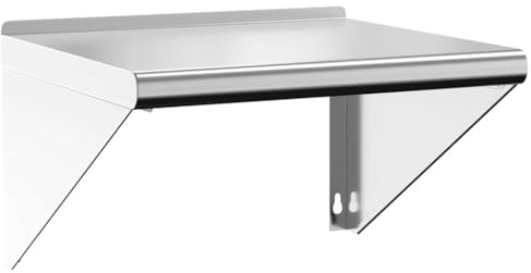 vidaXL Wandregal 50x45x31 cm Silbern Edelstahl
