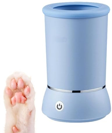 Limpiador Lavadora Automática Mascotas Desmontable Limpiador Patas Para Perro Limpiador De Patas Para Perros Electrico ABS Silicona USB Recargable Máquina De Limpieza De Pies Para Perros Medianos