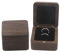 ZoeWei Ringbox Holz, Massive Walnuss Handgefertigte Ringschatulle mit 2 Slots Quadratische Verlobungs Ringschatulle für Heiratsantrag, Verlobung, Hochzeit und Tägliche Lagerung