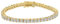Dunnett Taylor Gold Plated 3mm Cubic Zirconia Classic Tennis Bracelet for Women