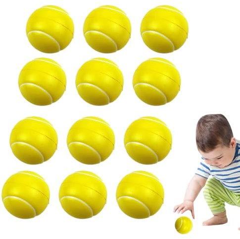 Foam Tennis Balls for Beginners Training | High Bounce Soft Tennis Balls for Adult Practice | Ideal Foam Tennis Balls for Indoor and Outdoor Practice Sessions | High Elasticity Foam Tennis Balls