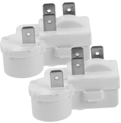 Hohopeti Universal 4-pin Refrigerator Compressor Starter Relay Overload Protection, Refrigerator Compressor Protection Relay Kit for Fridge and Freezer