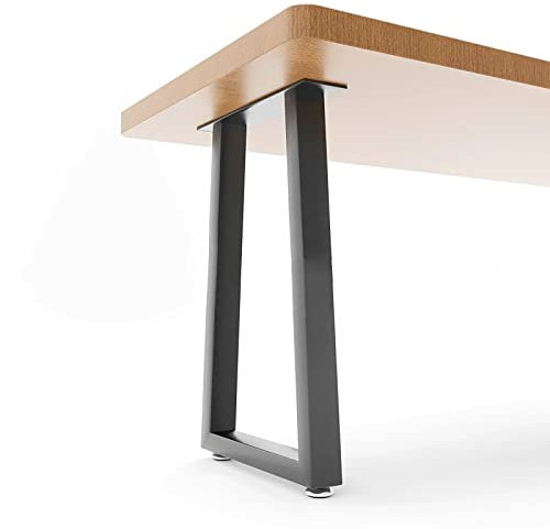 Pieds de meubles en métal robuste en acier noir, pieds de table basse/salle à manger, pieds de bureau en métal noir, design industriel moderne pour la maison, le bureau, le bureau d'ordinateur