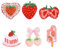 Strawberry Iron on Patches 6PCS Cute Fruit Cake Bow Sew on Repair Embroidered Applique 2 Inches Pink Red Coquette Aesthetic Girly Style DIY Craft Accessories for Clothes Pants Hats Jeans Backpack