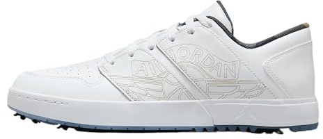 Nike Golf Air Jordan NU Retro 1 G Shoes - Black/Lucky Green/White 002, White/White/White, 12 UK