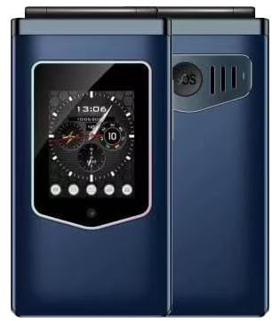 MinTroSD Modello T8 HD 2.8 pollici dual-slot quad-core 4G Volte flip phone (blu)