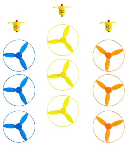 Milisten 8 Sets Flying Disc Outdoor Sports Throwing Plate Plaything with 8 Launchers and 24 Mixed Color Discs for Boys and Random Color